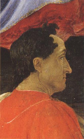 Sandro Botticelli Mago wearing a red mantle (mk36) Sweden oil painting art